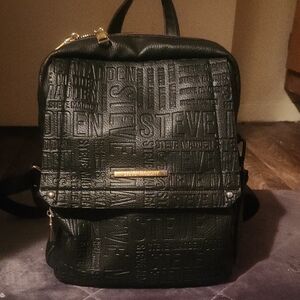 Steve Madden Embossed Black Backpack